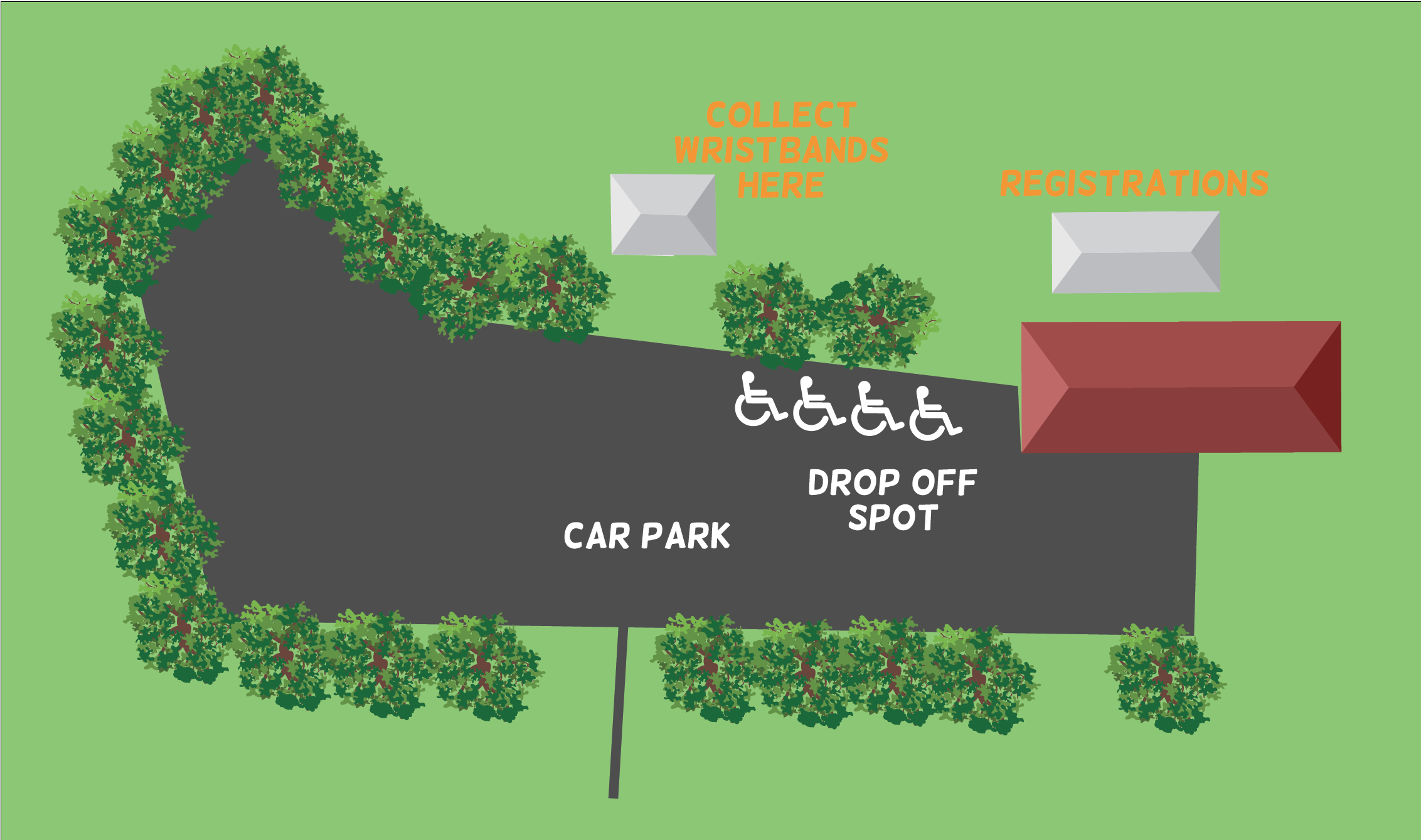 Image of the parking drop off map